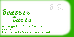 beatrix duris business card